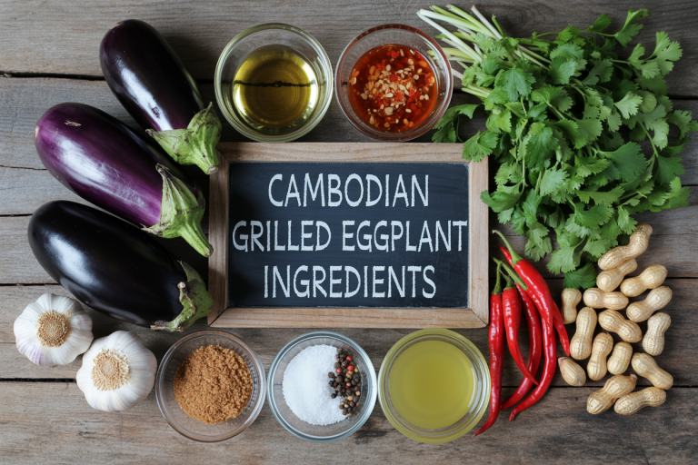 Cambodian Grilled Eggplant Recipe - Ingredients