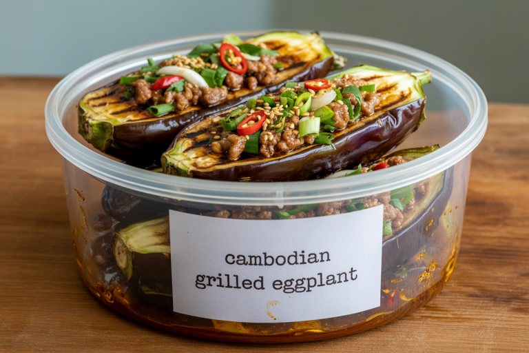 Cambodian Grilled Eggplant Recipe - Storage