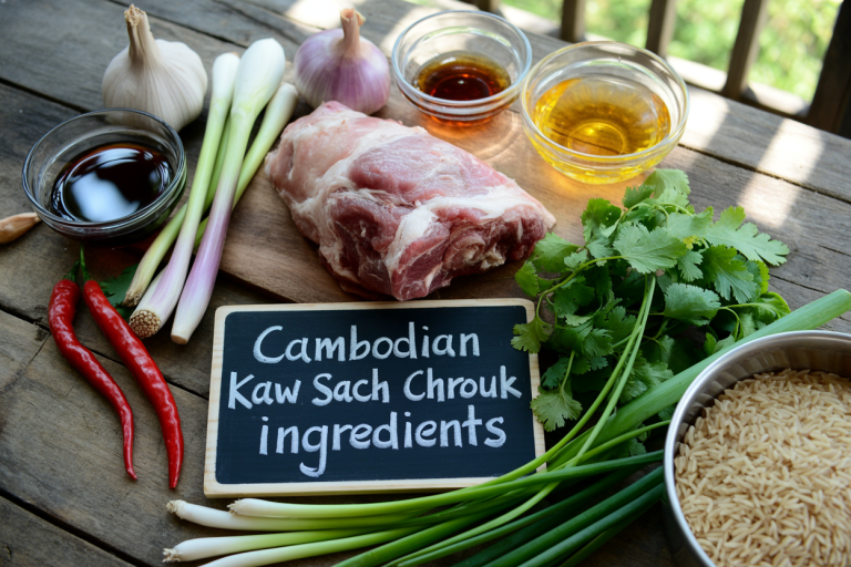 Cambodian Kaw Sach Chrouk Recipe - Ingredients