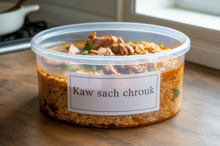Cambodian Kaw Sach Chrouk Recipe - Storage