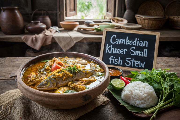 Cambodian Khmer Small Fish Stew Recipe