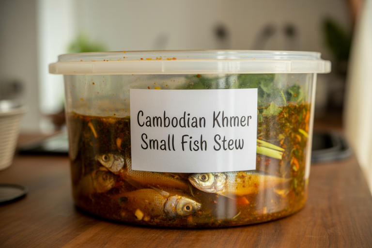 Cambodian Khmer Small Fish Stew Recipe - Storage