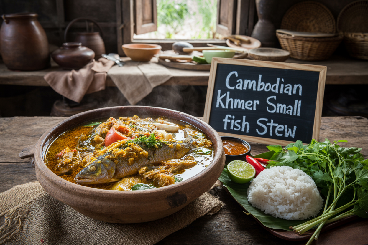 Cambodian Khmer Small Fish Stew Recipe