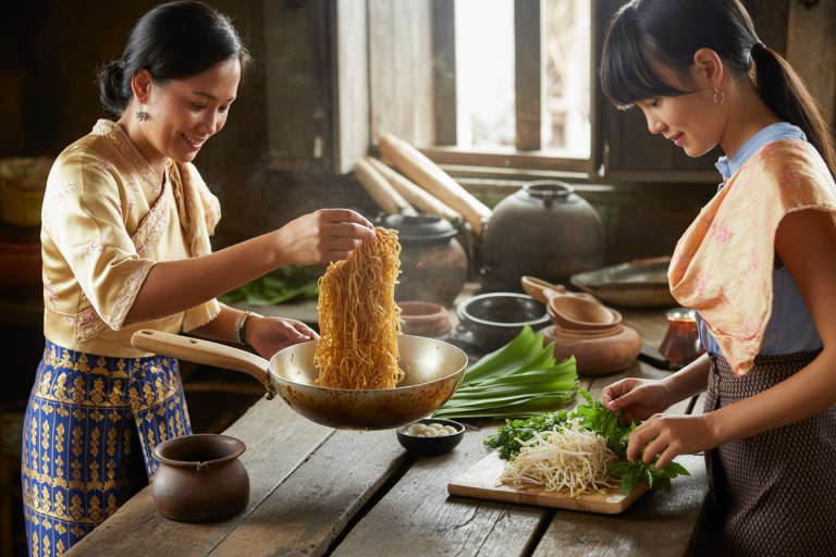Cambodian Lort Cha Recipe - Prep