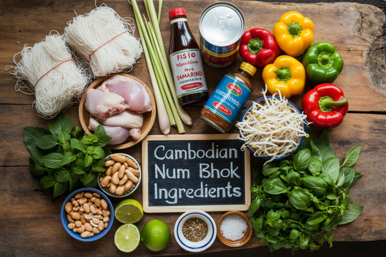 Cambodian Num Bahn Chok Recipe - Ingredients