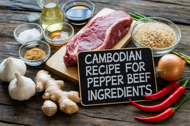 Cambodian Recipe for Pepper Beef - Ingredients