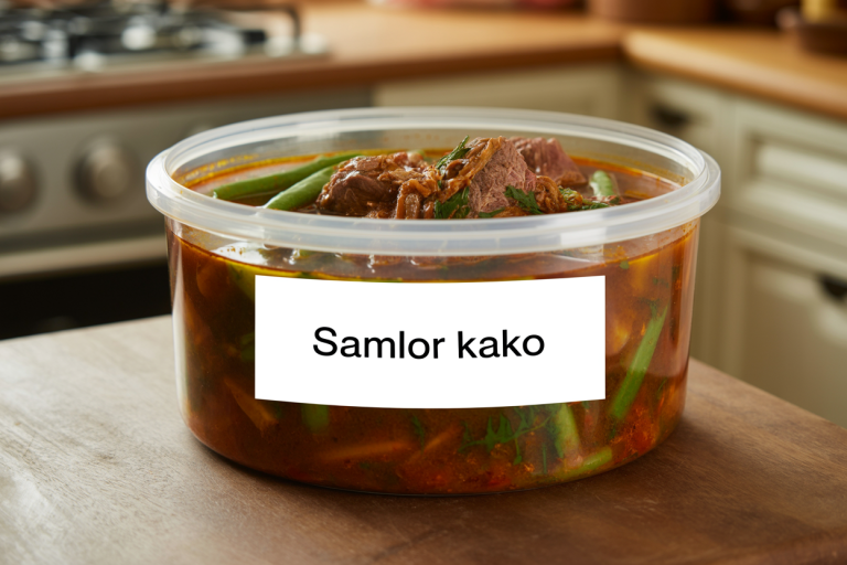 Cambodian Samlor Kako Recipe - Storage