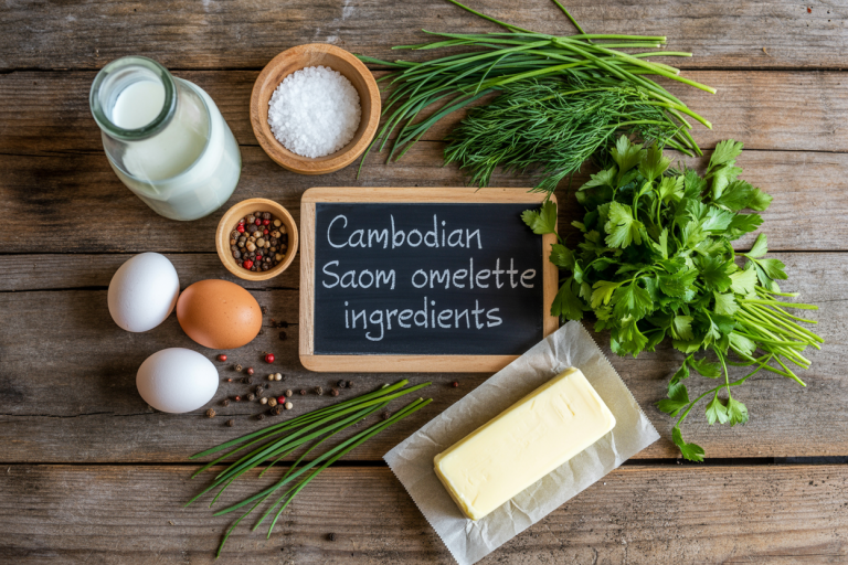 Cambodian Saom Omelette Recipe - Ingredients