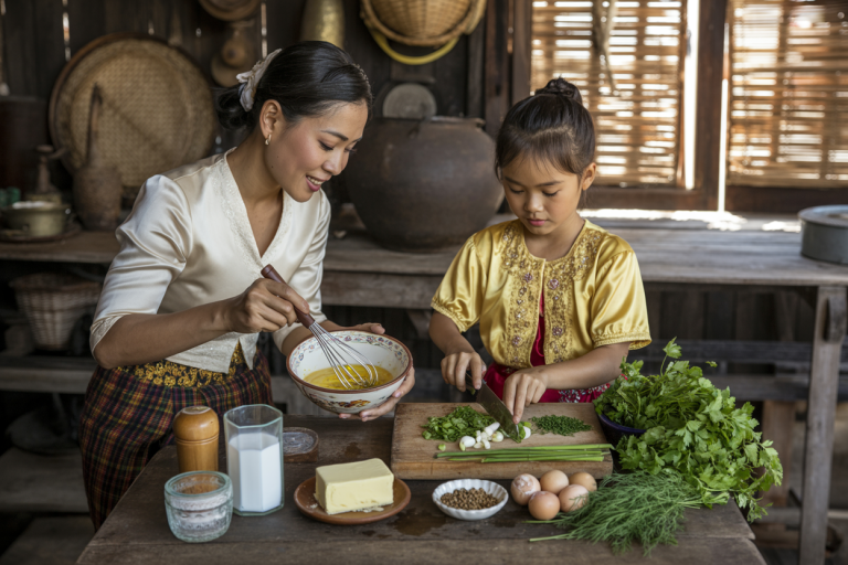 Cambodian Saom Omelette Recipe - Prep
