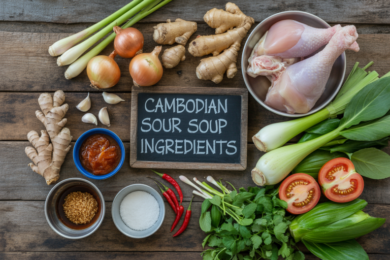 Cambodian Sour Soup Recipe - Ingredients