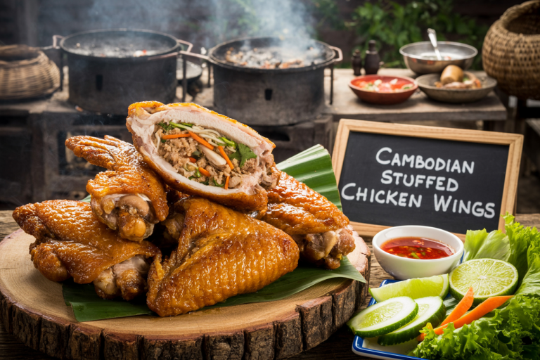 Cambodian Stuffed Chicken Wings Recipe