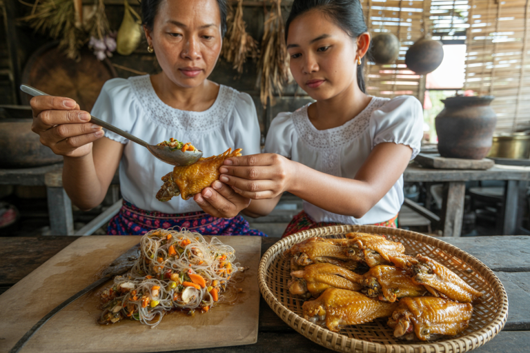Cambodian Stuffed Chicken Wings Recipe - Prep