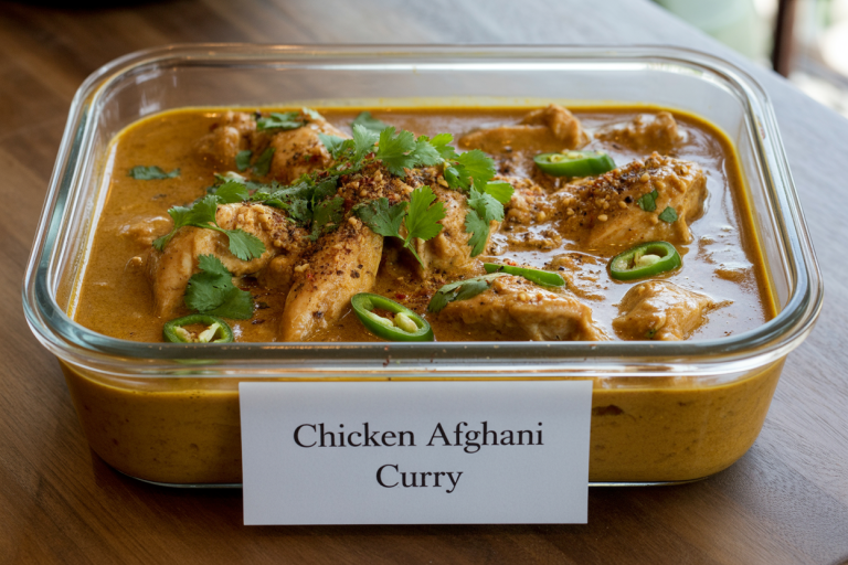 Chicken Afghani Curry Recipe - Storage