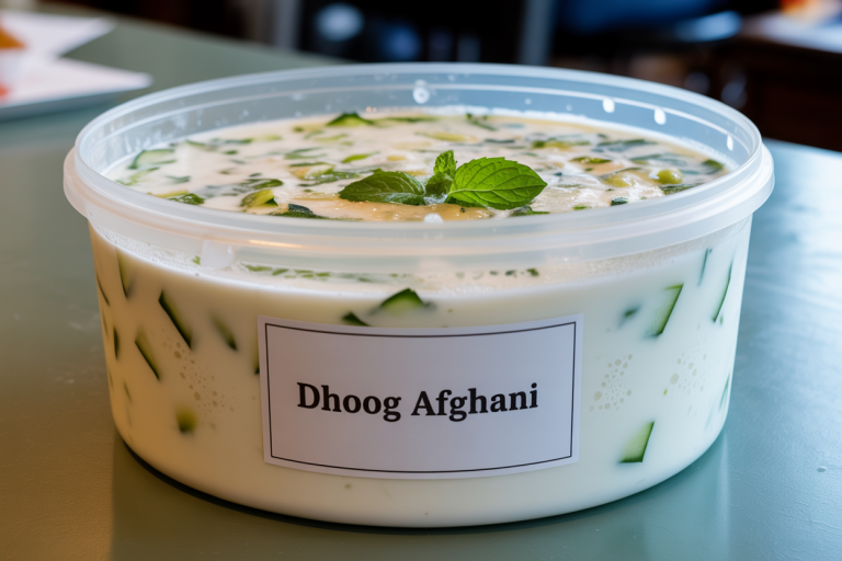 Dhoog Afghani Recipe - Storage
