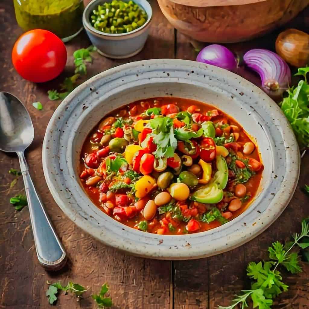 Argentinian-Inspired Veggie Chilli With Chimichurri