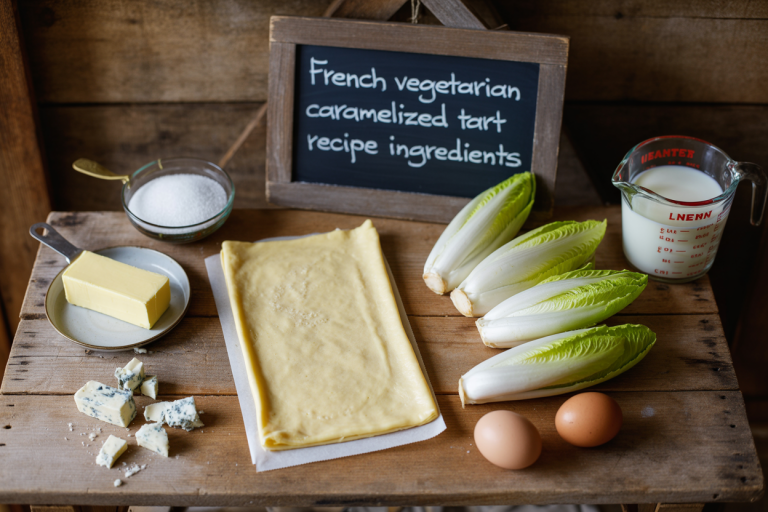 French Vegetarian Caramelized Tart Recipe - Ingredients