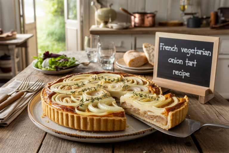 French Vegetarian Onion Tart Recipe