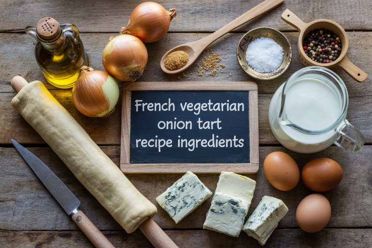 French Vegetarian Onion Tart Recipe - Ingredients