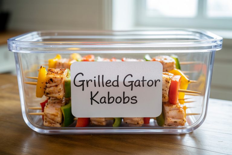 Grilled Gator Kabobs Recipe - Storage