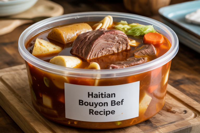 Haitian Bouyon Bef Recipe - Storage