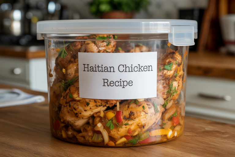 Haitian Chicken Recipe - Storage