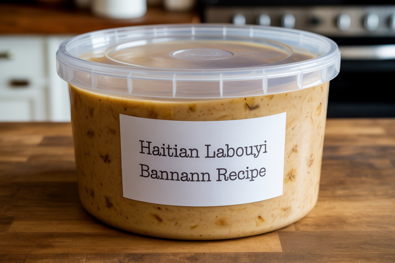 Haitian Labouyi Bannann Recipe - Storage