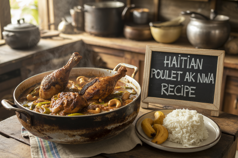 Haitian Poulet ak nwa Recipe