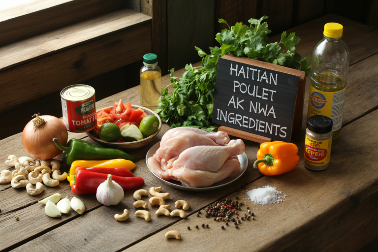 Haitian Poulet ak nwa Recipe - Ingredients