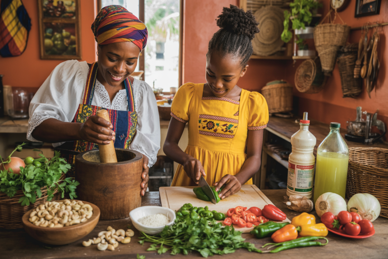 Haitian Poulet ak nwa Recipe - Prep