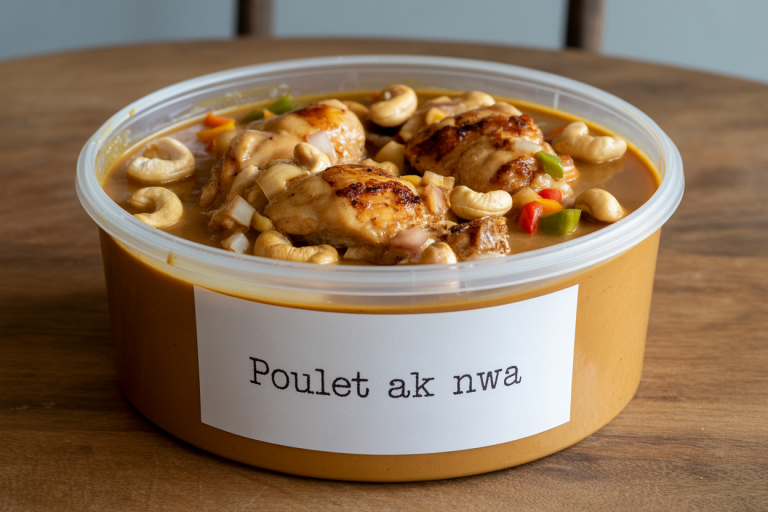 Haitian Poulet ak nwa Recipe - Storage