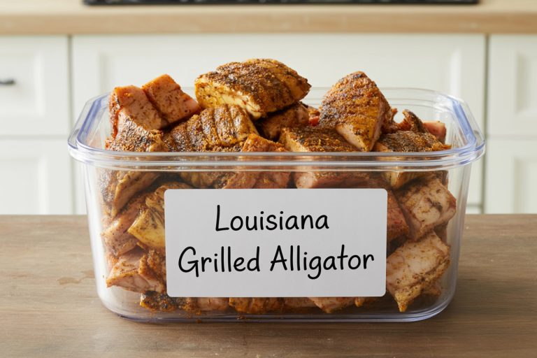 Louisiana Grilled Alligator Recipe - Storage