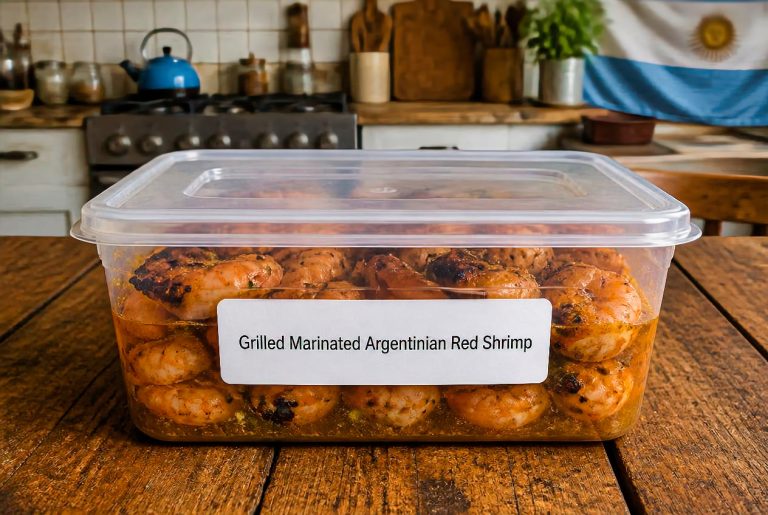 Marinated Argentinian Red Shrimp Grilled Recipe - Storage