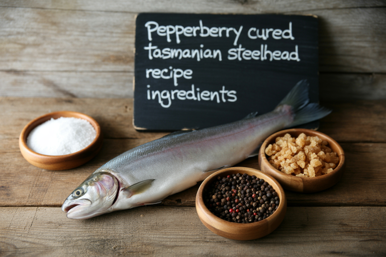 Pepperberry Cured Tasmanian Steelhead Recipe - Ingredients