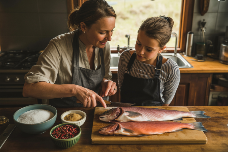 Pepperberry Cured Tasmanian Steelhead Recipe - Prep