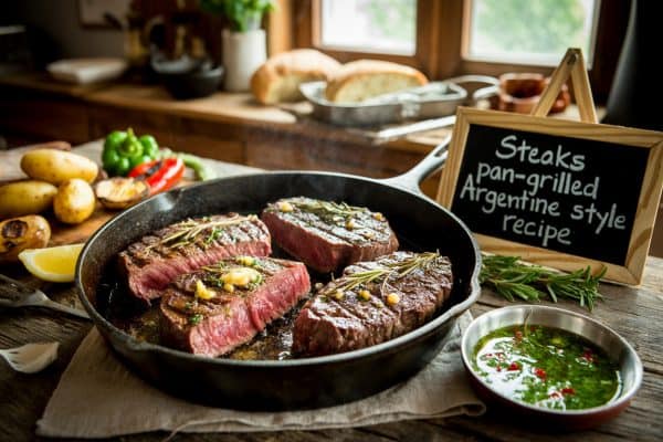 Steaks Pan-Grilled Argentine Style Recipe