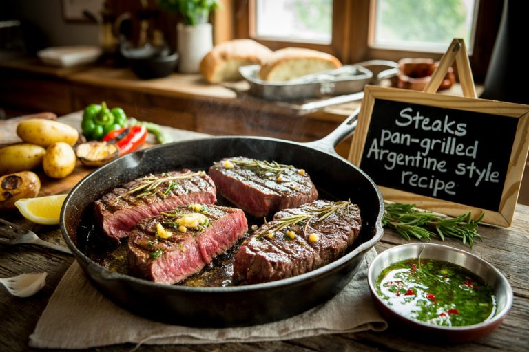 Steaks Pan-Grilled Argentine Style Recipe