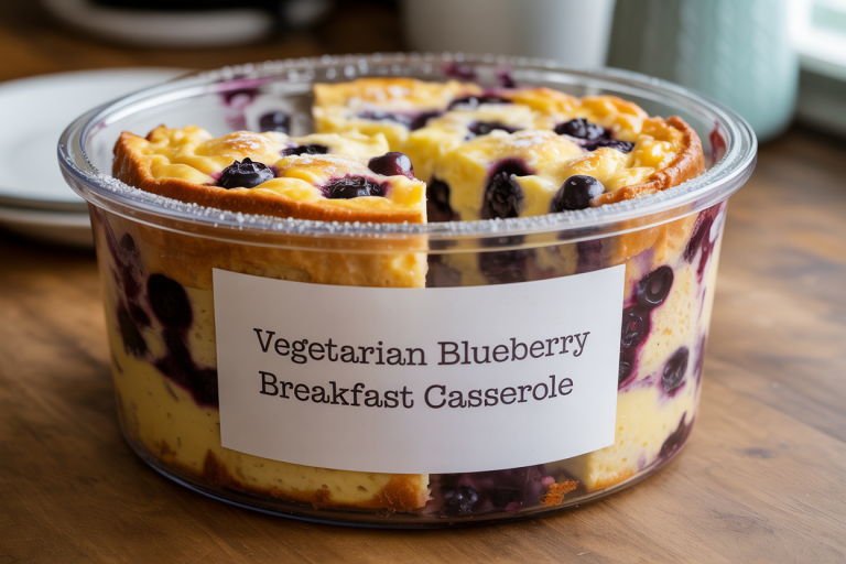 Vegetarian Blueberry Breakfast Casserole Recipe - Storage