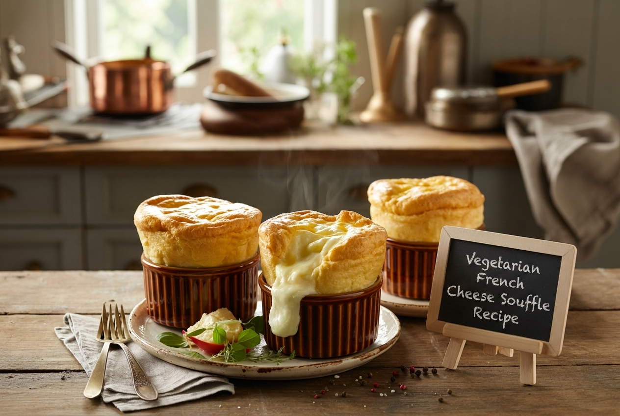 Vegetarian French Cheese Souffle Recipe