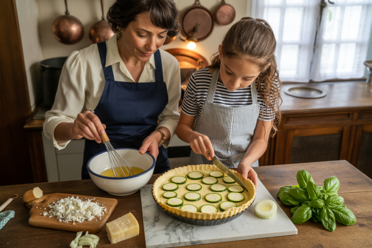 Vegetarian French Cheese Zucchini Quiche Recipe - Prep