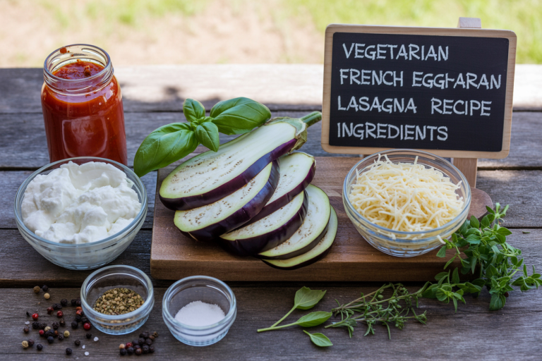 Vegetarian French Eggplant Lasagna Recipe - Ingredients