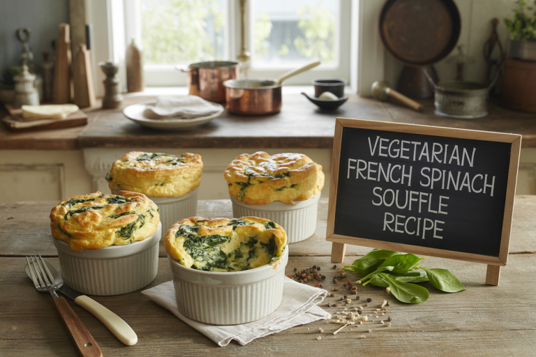 Vegetarian French Spinach Souffle Recipe