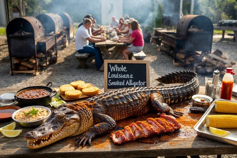 Whole Louisiana Smoked Alligator