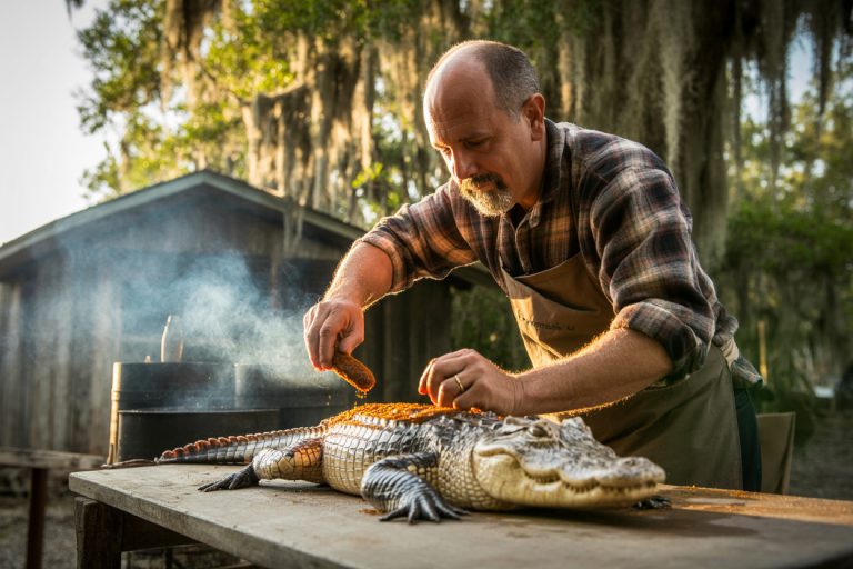 Whole Louisiana Smoked Alligator - Prep