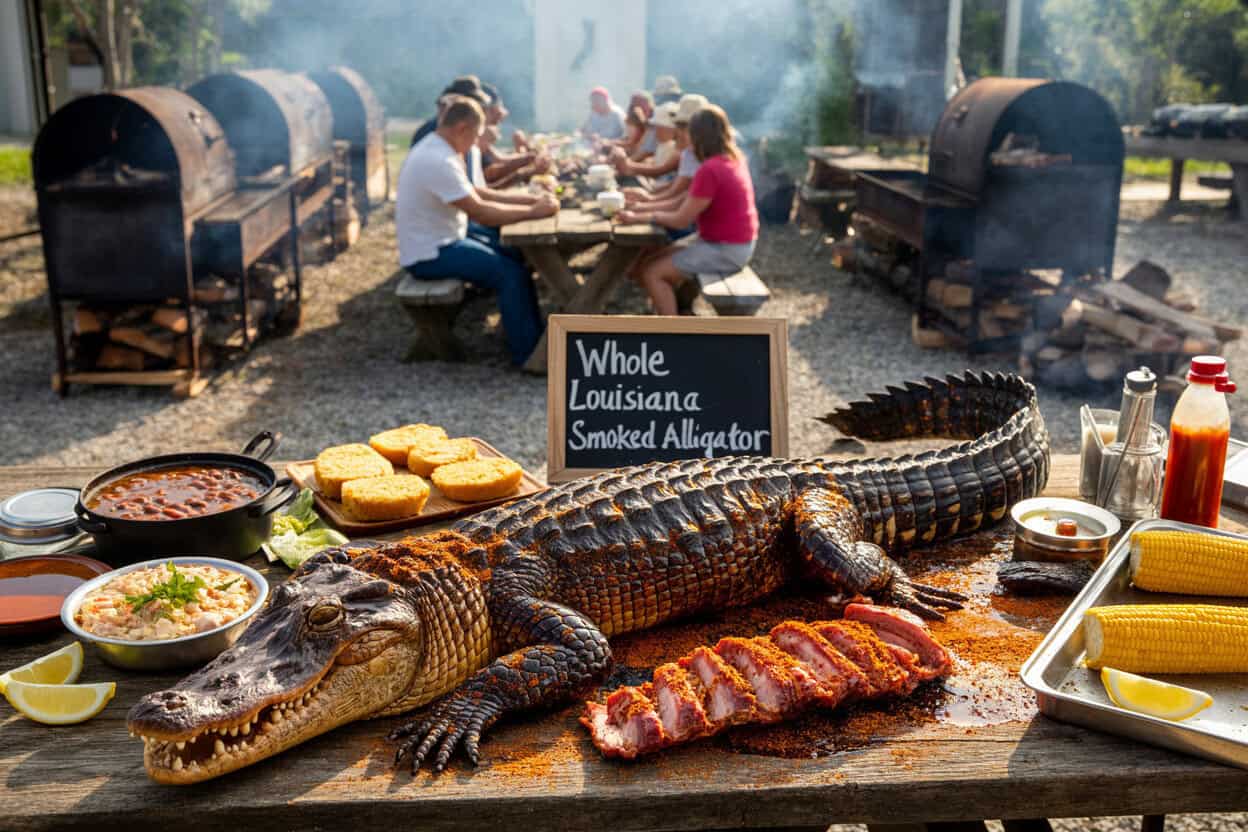 Whole Louisiana Smoked Alligator