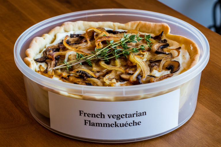 French Vegetarian Flammekueche Recipe - Storage