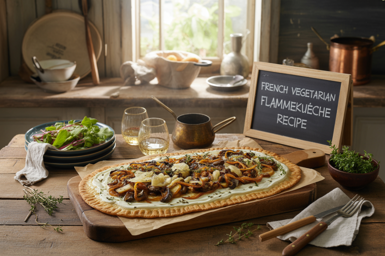French Vegetarian Flammekueche Recipe