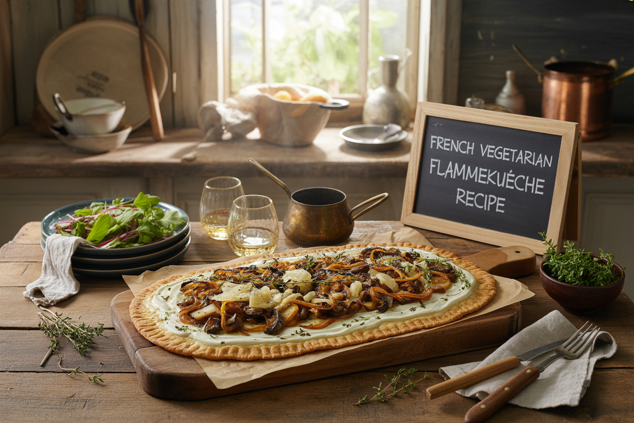 French Vegetarian Flammekueche Recipe