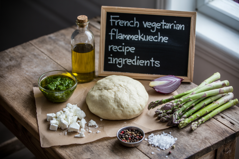 French Vegetarian Flammekueche Recipe - Ingredients