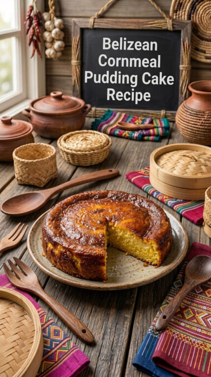 Belizean Cornmeal Pudding Cake Recipe