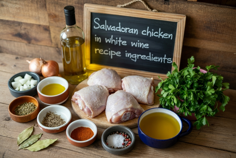 Salvadoran Chicken In White Wine Recipe - Ingredients